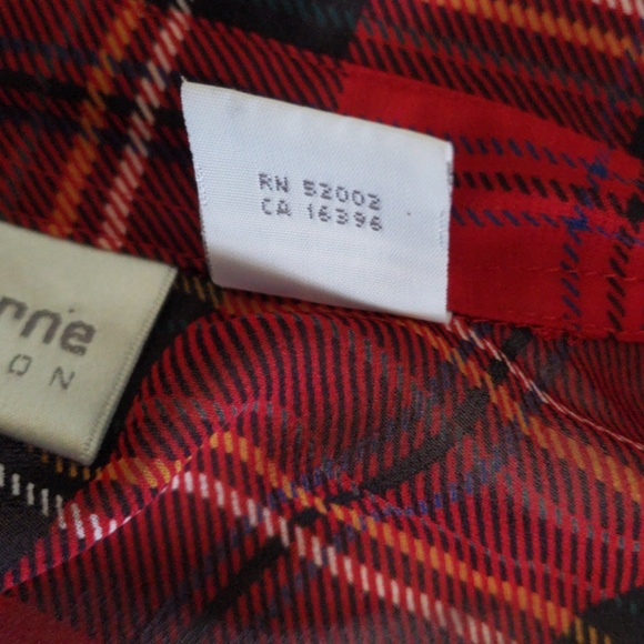 Vtg Liz Claiborne collection plaid sheer unisex 14 - Picture 5 of 6